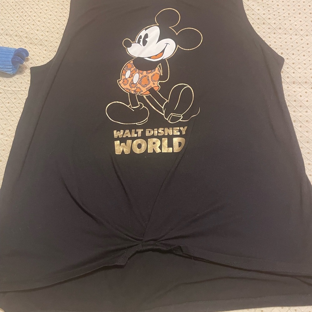 Disney Black Tank Top with Mickey Mouse